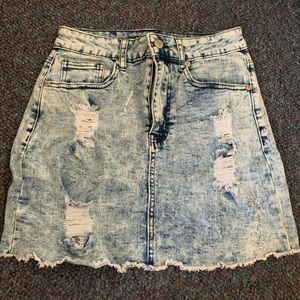 NWT Forever 21 Distressed Midi Skirt